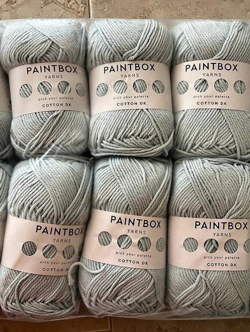 Paintbox Cotton DK Yarn 10-Skein Pack in Blue NWT